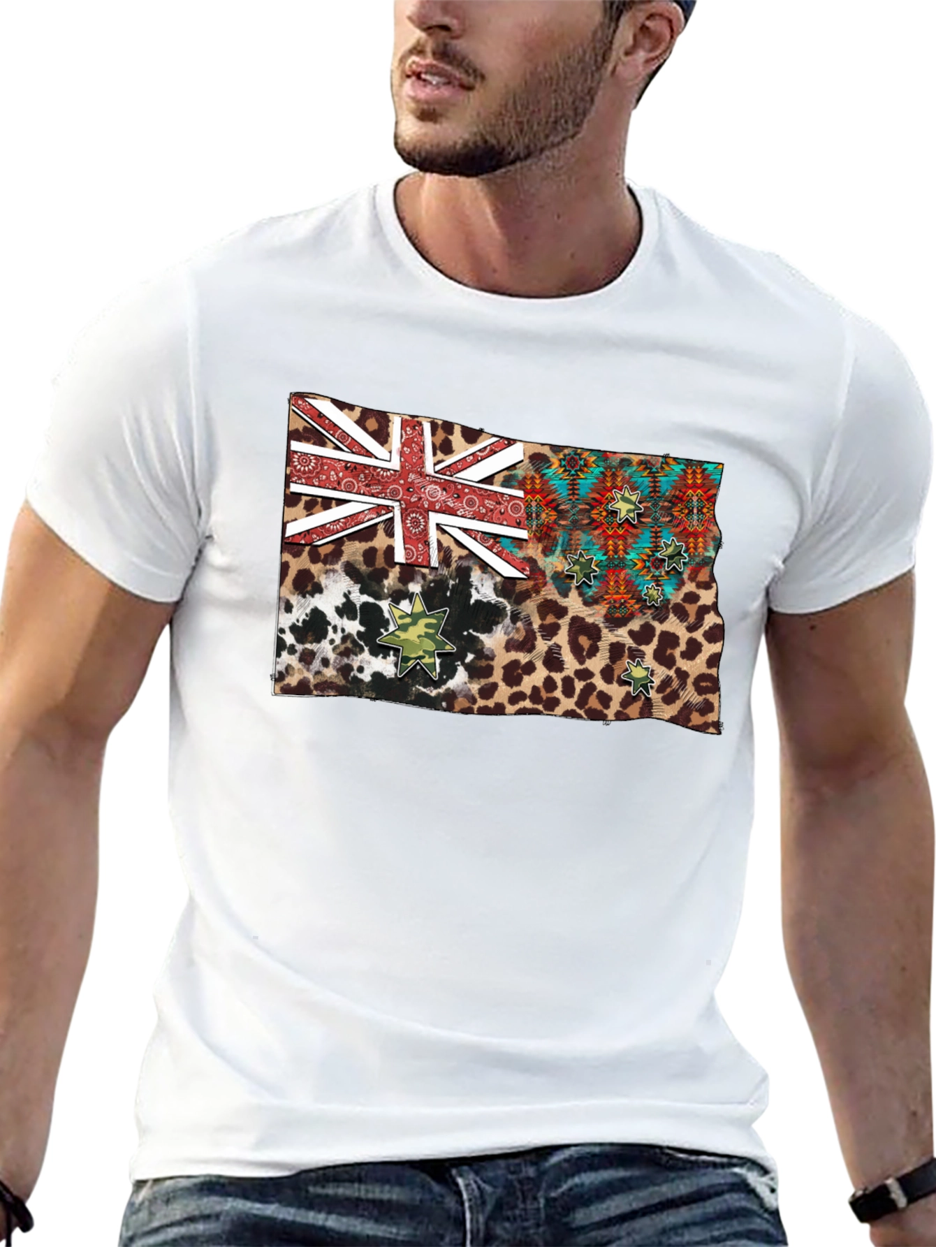 Novelty Print Black T-Shirt