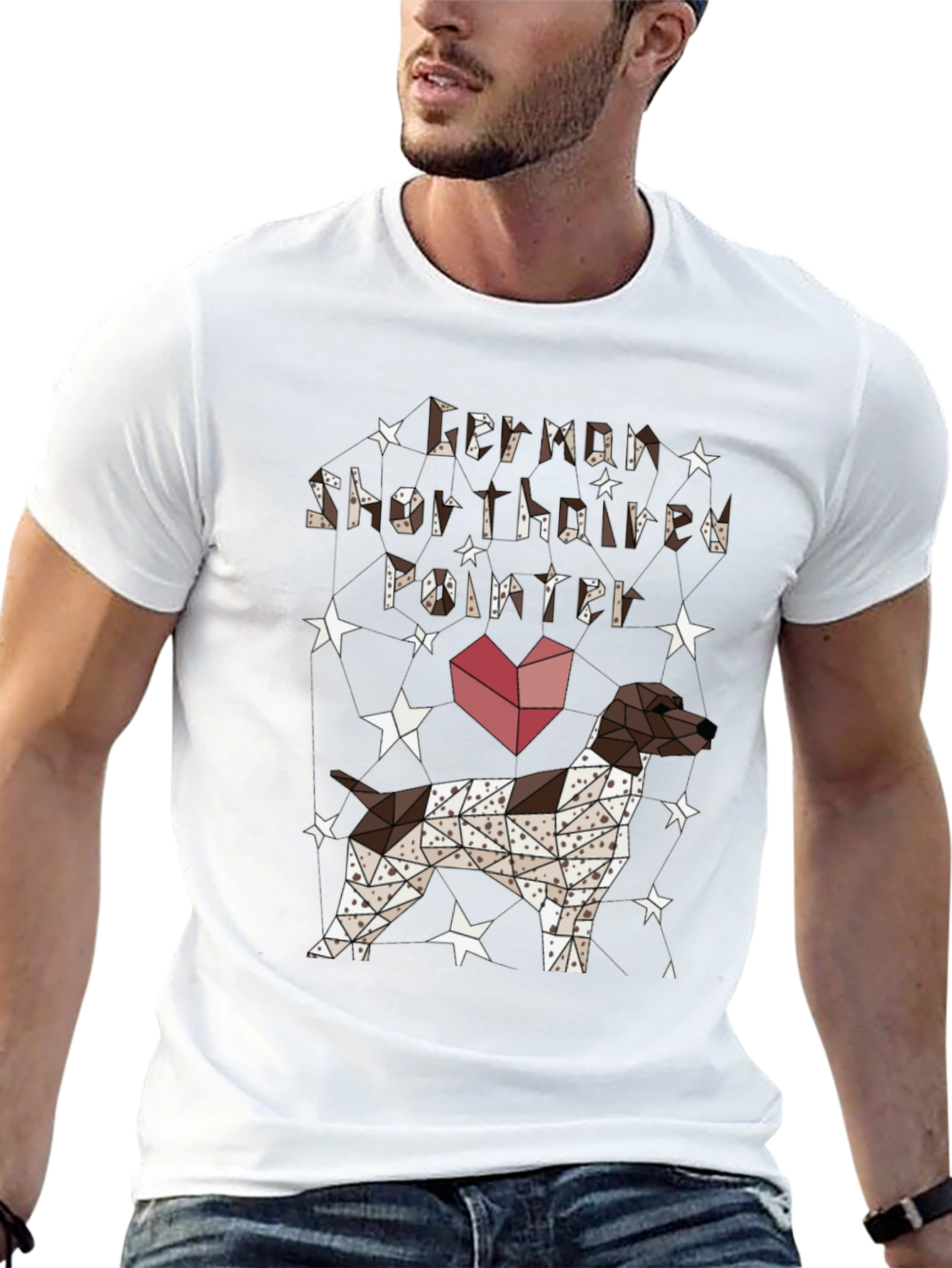 Geometric German Shorthaired Pointer T-Shirt