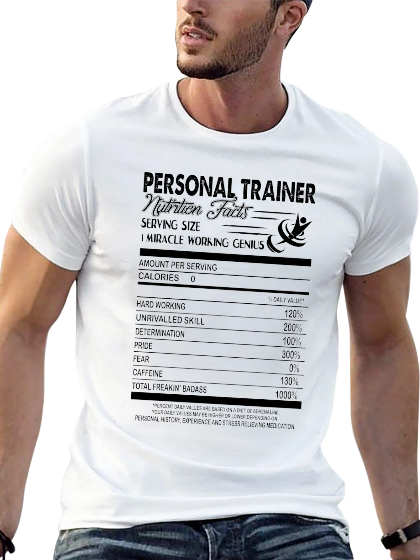 Personal Trainer Nutrition Facts Black T-Shirt