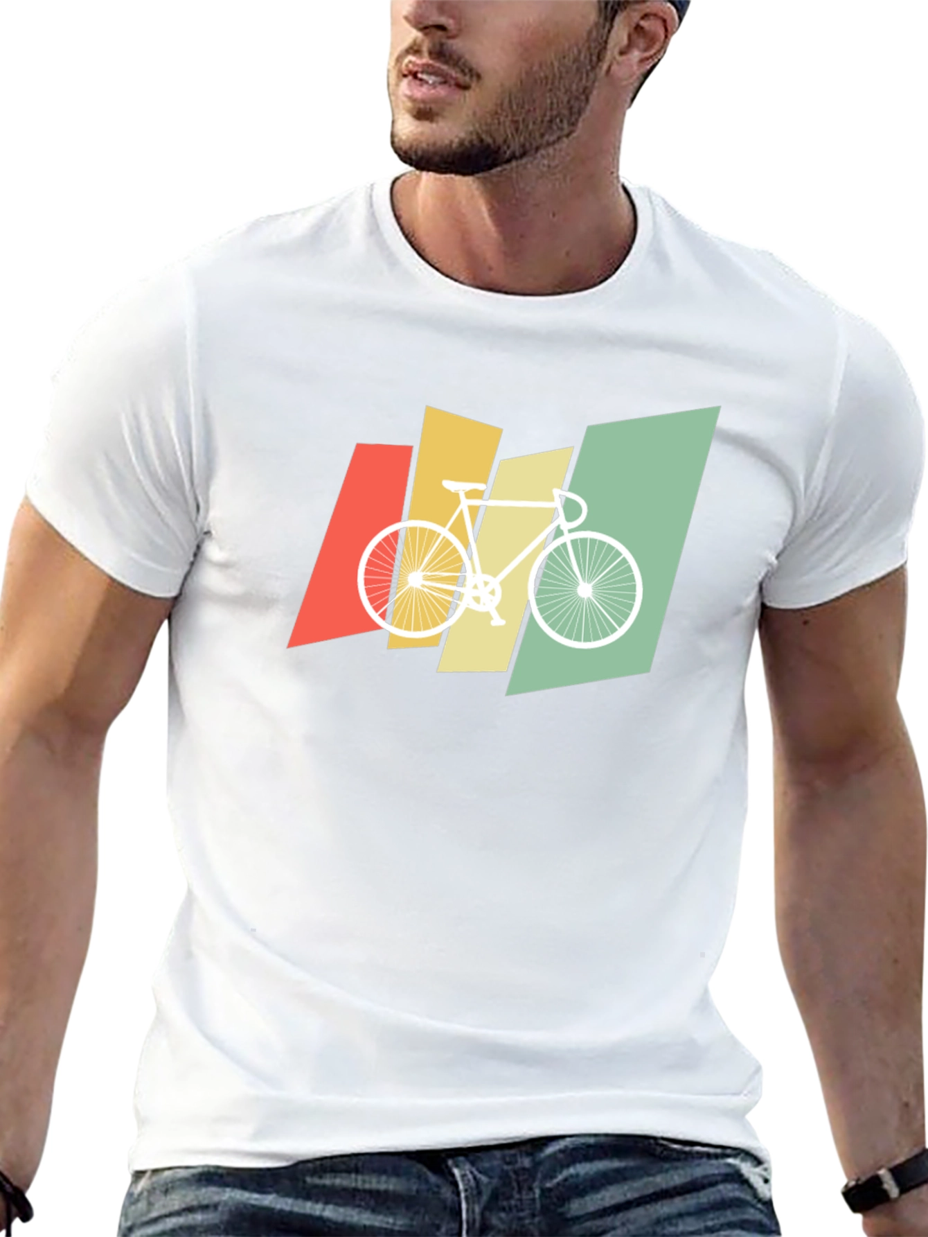 Retro Bike Graphic Tee - Soft Cotton Blend