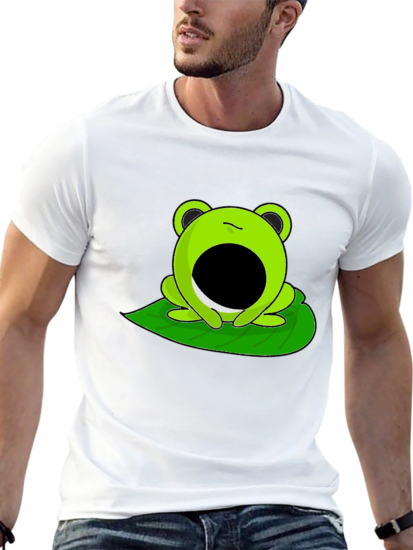 Froggy Face T-Shirt - Black