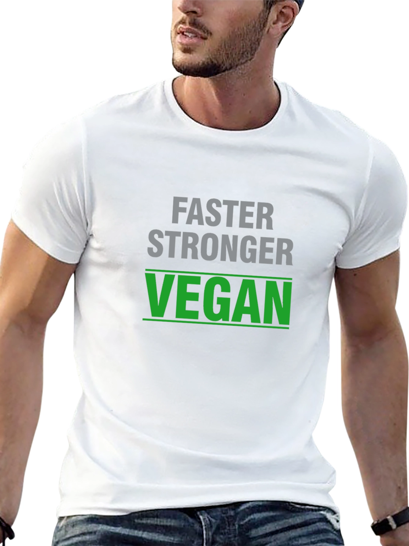 Faster Stronger Vegan T-Shirt - Black