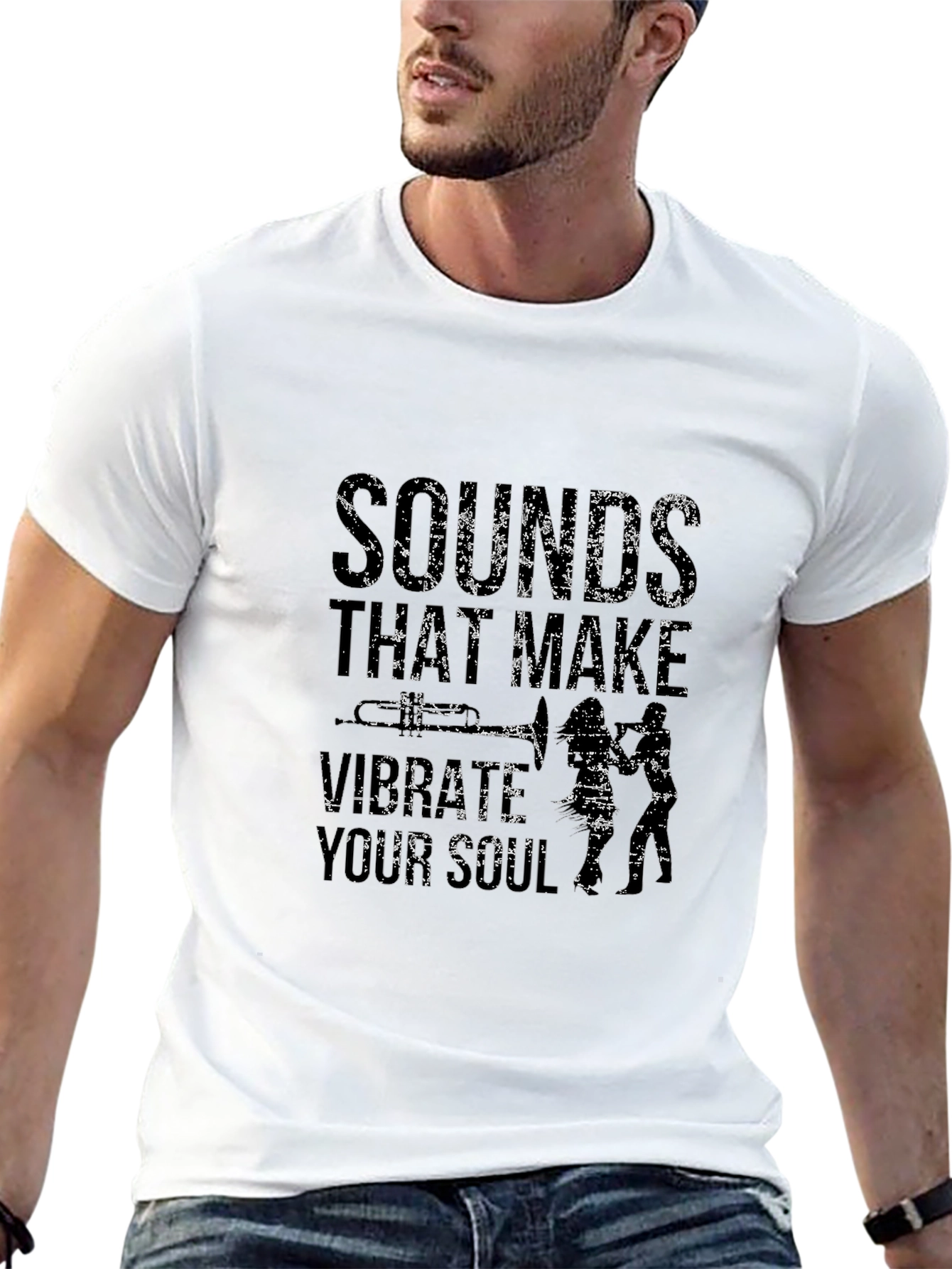 Sounds That Make Vibrate Your Soul Black Tee