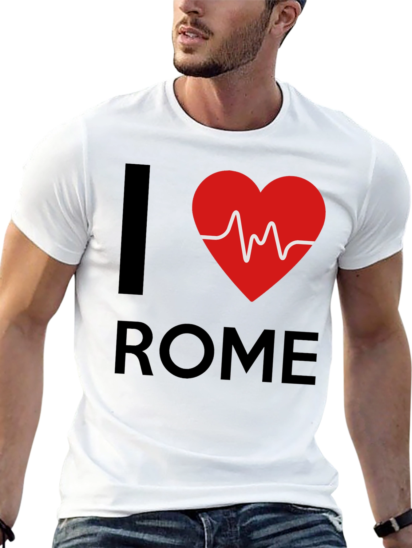 I Heart Rome Graphic Tee - Black