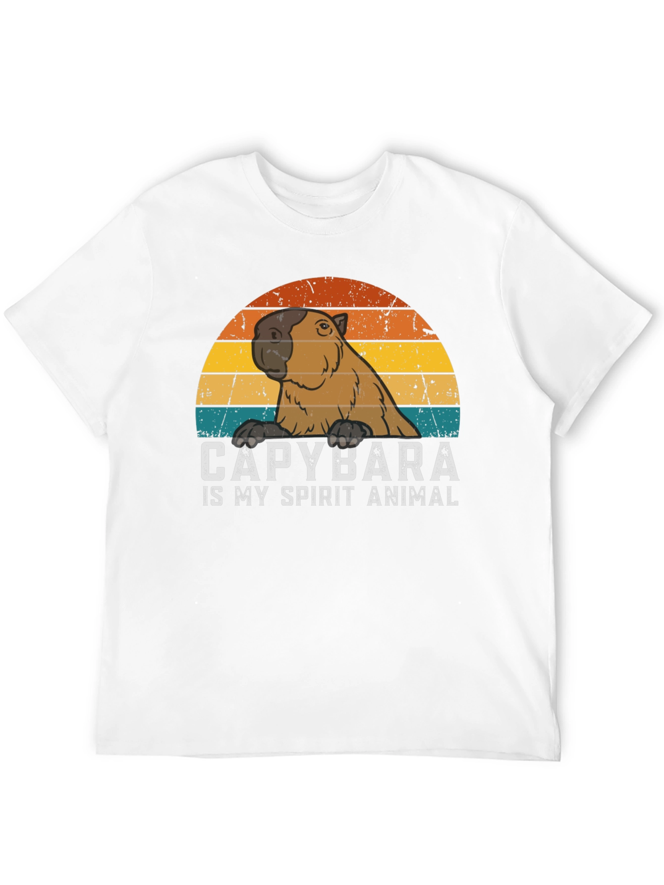 Capybara Spirit Animal Graphic Tee - Cool Retro Design