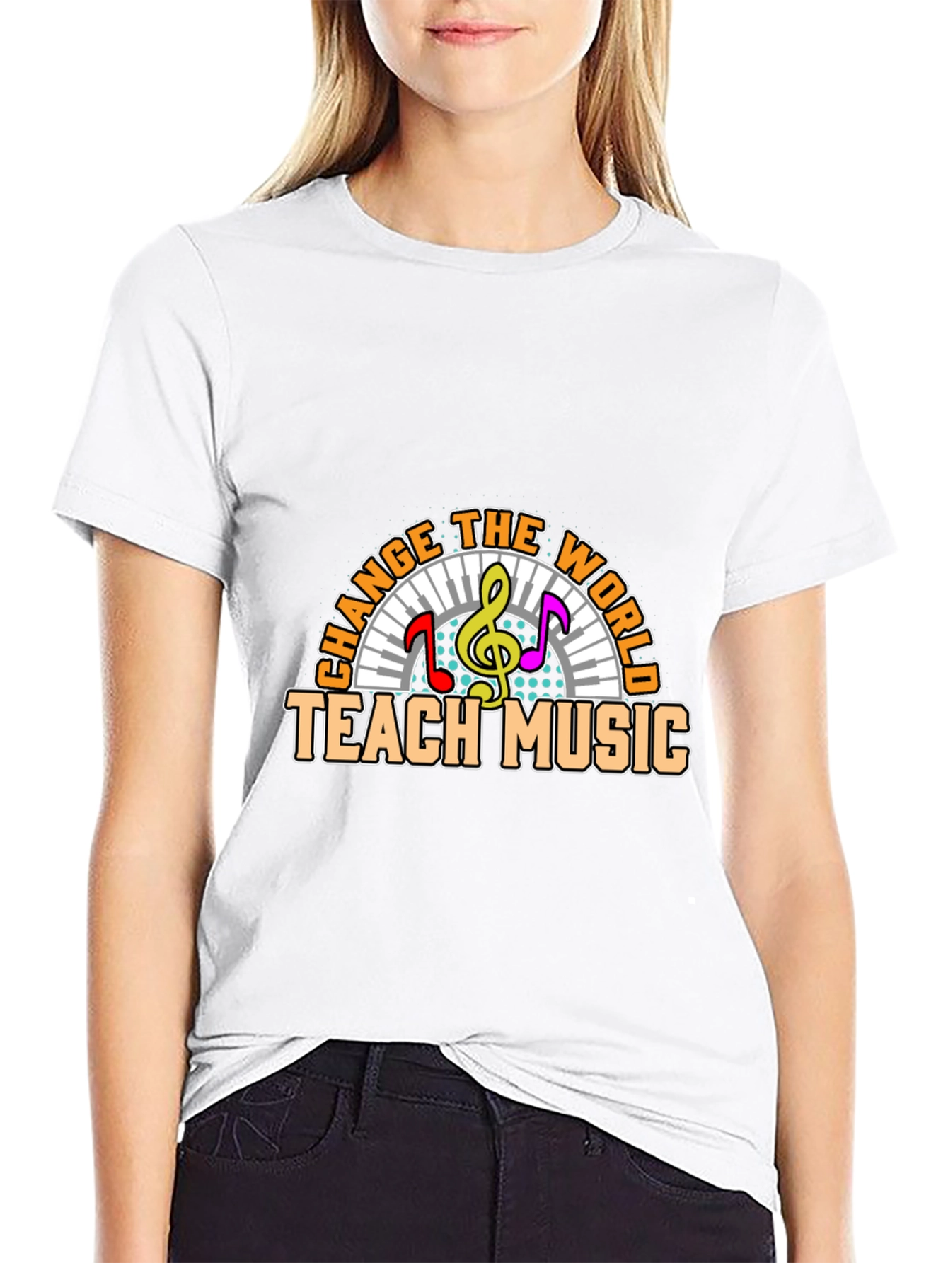 Change the World Teach Music Graphic Tee