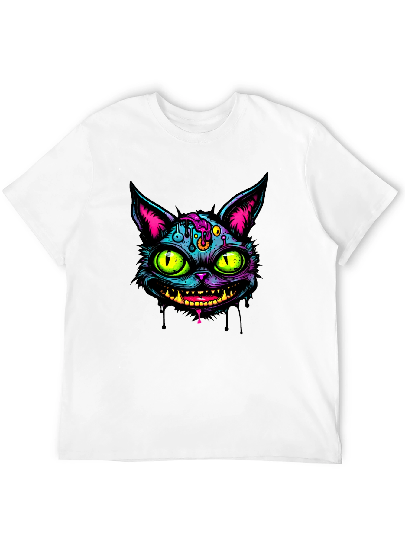 Psychedelic Cat Graphic T-Shirt