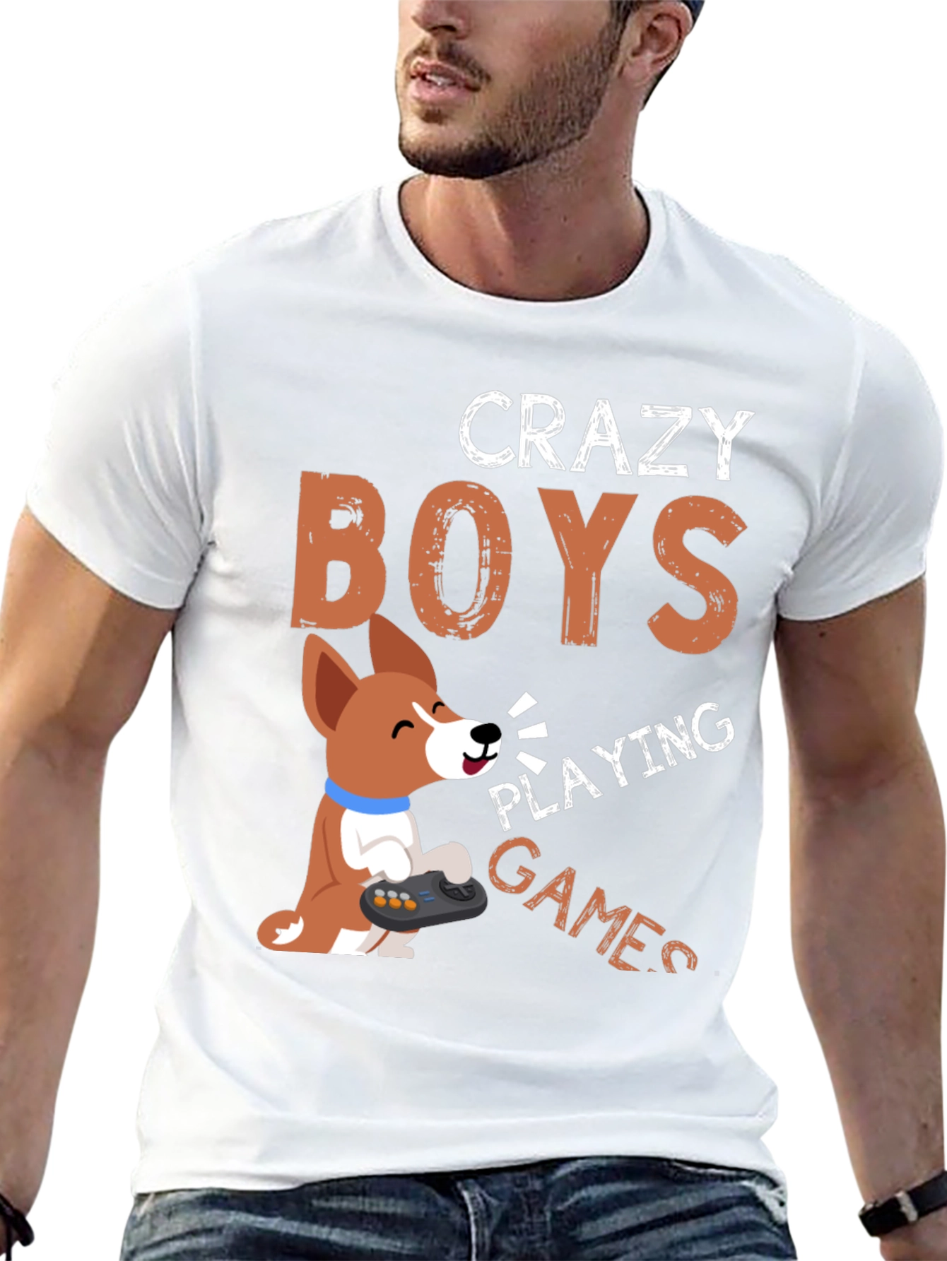 Crazy Boys Playing Games T-Shirt