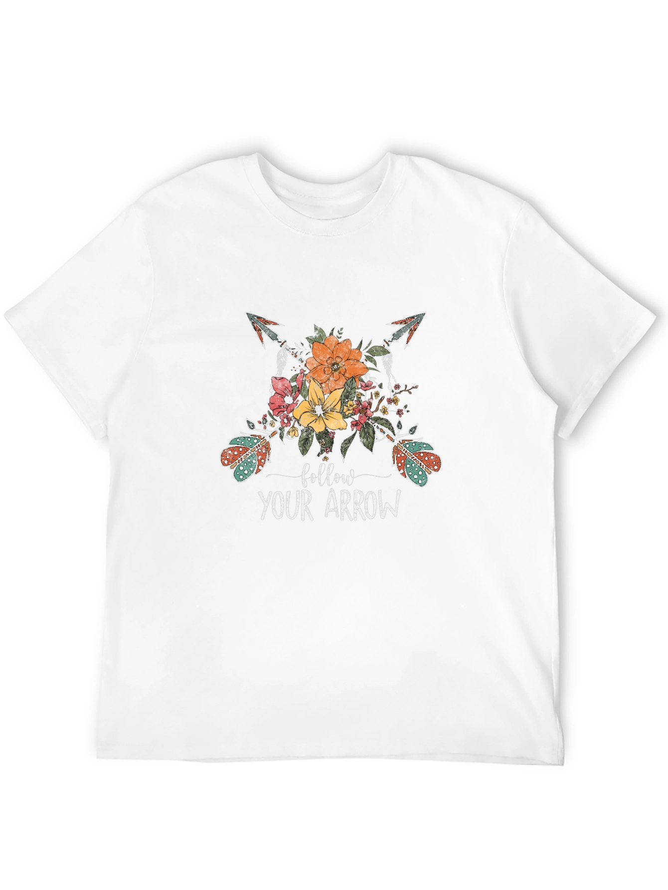 Floral Arrow Graphic T-Shirt - Follow Your Arrow