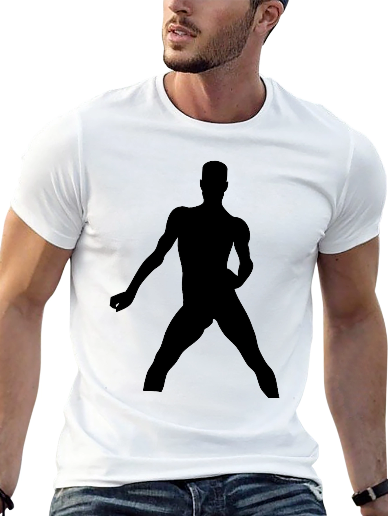 Silhouette Man Graphic Black T-Shirt
