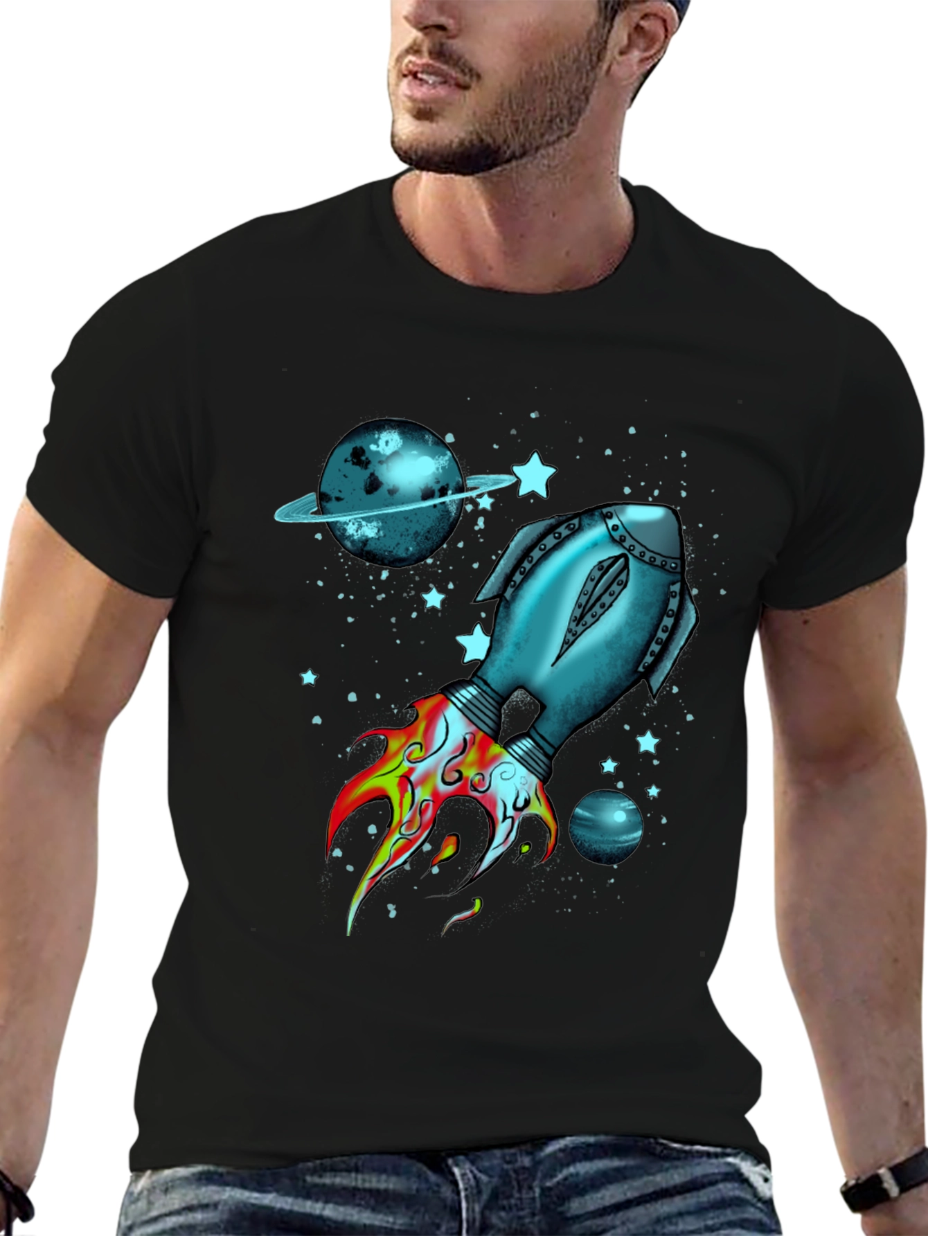 Cosmic Rocket T-Shirt - Blast Off in Style!