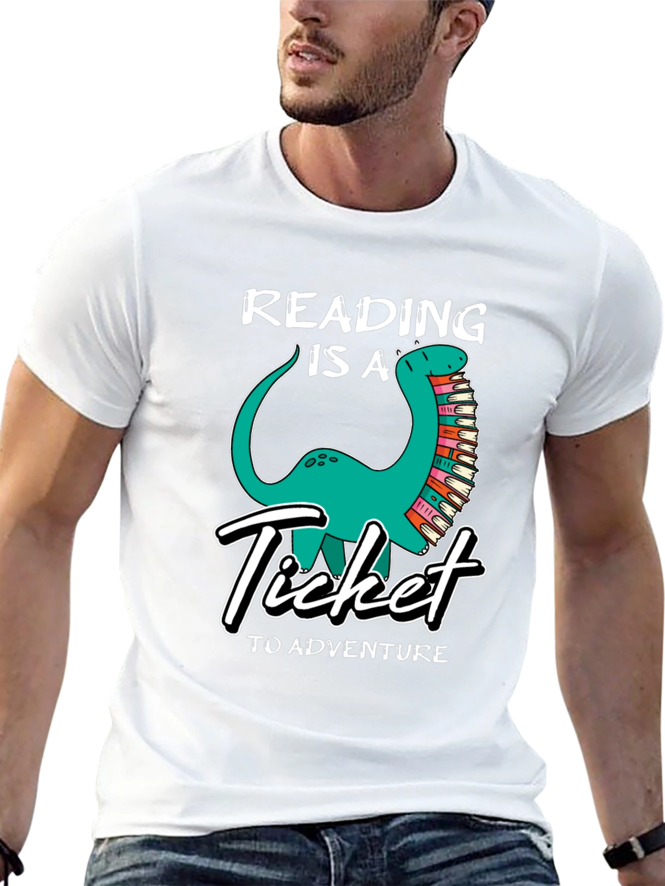 Reading Dinosaur Graphic Tee