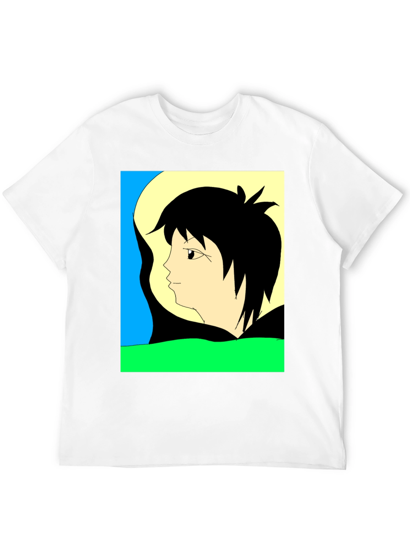 Anime Graphic Tee - Black Short Sleeve Shirt