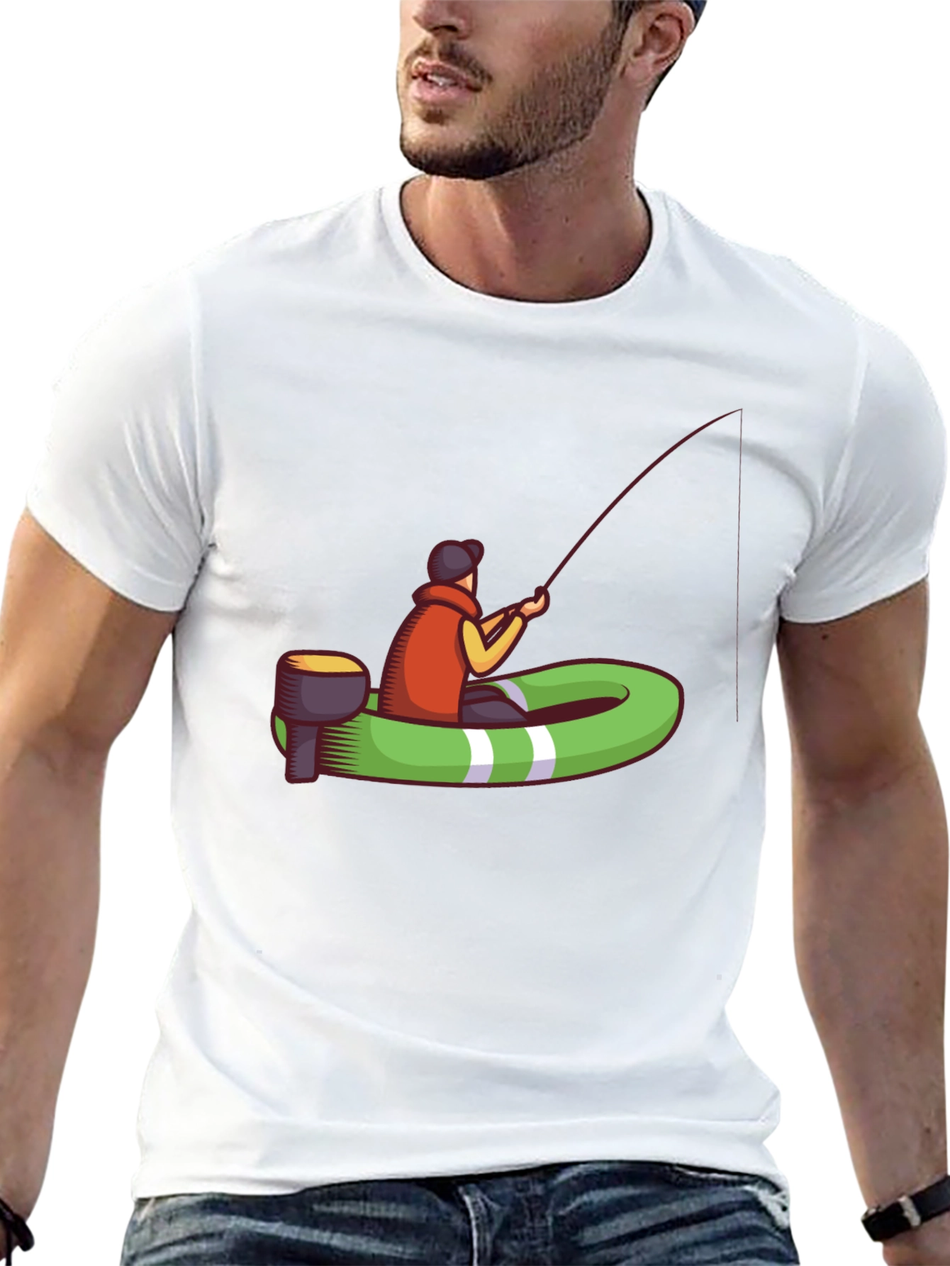 Fishing Boat T-Shirt - Casual Graphic Tee
