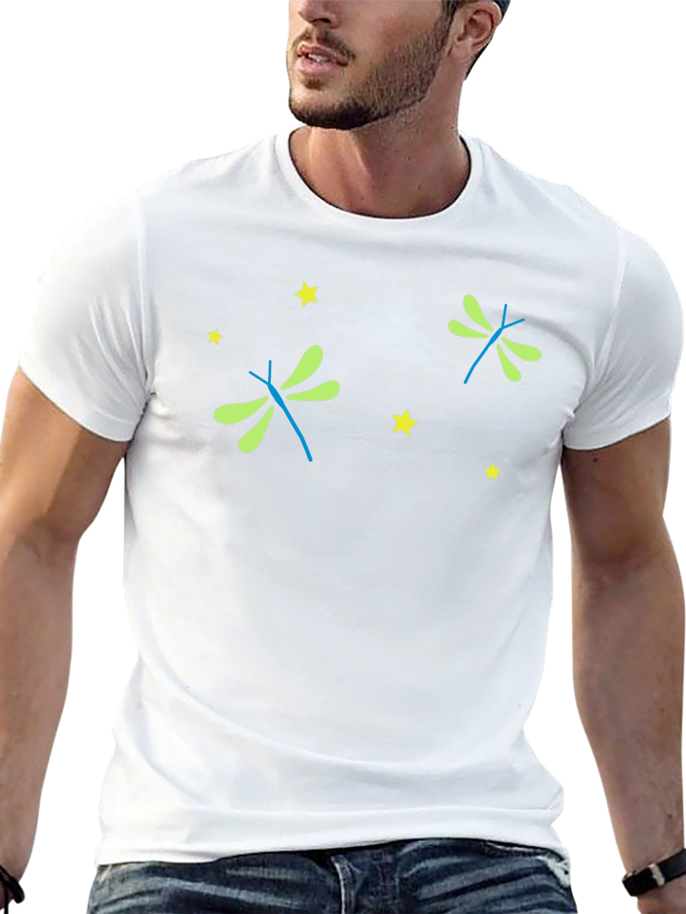 Black Dragonfly & Star Graphic Tee