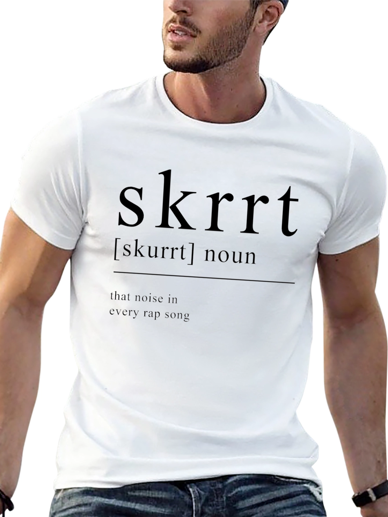 Skrrt Definition Black T-Shirt - Rap Music Humor