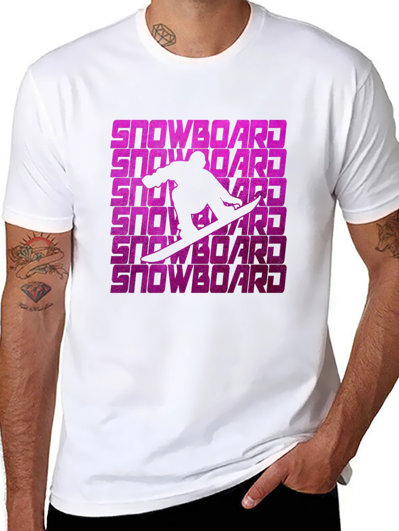 Snowboard Graphic Tee - Cool Rider Design