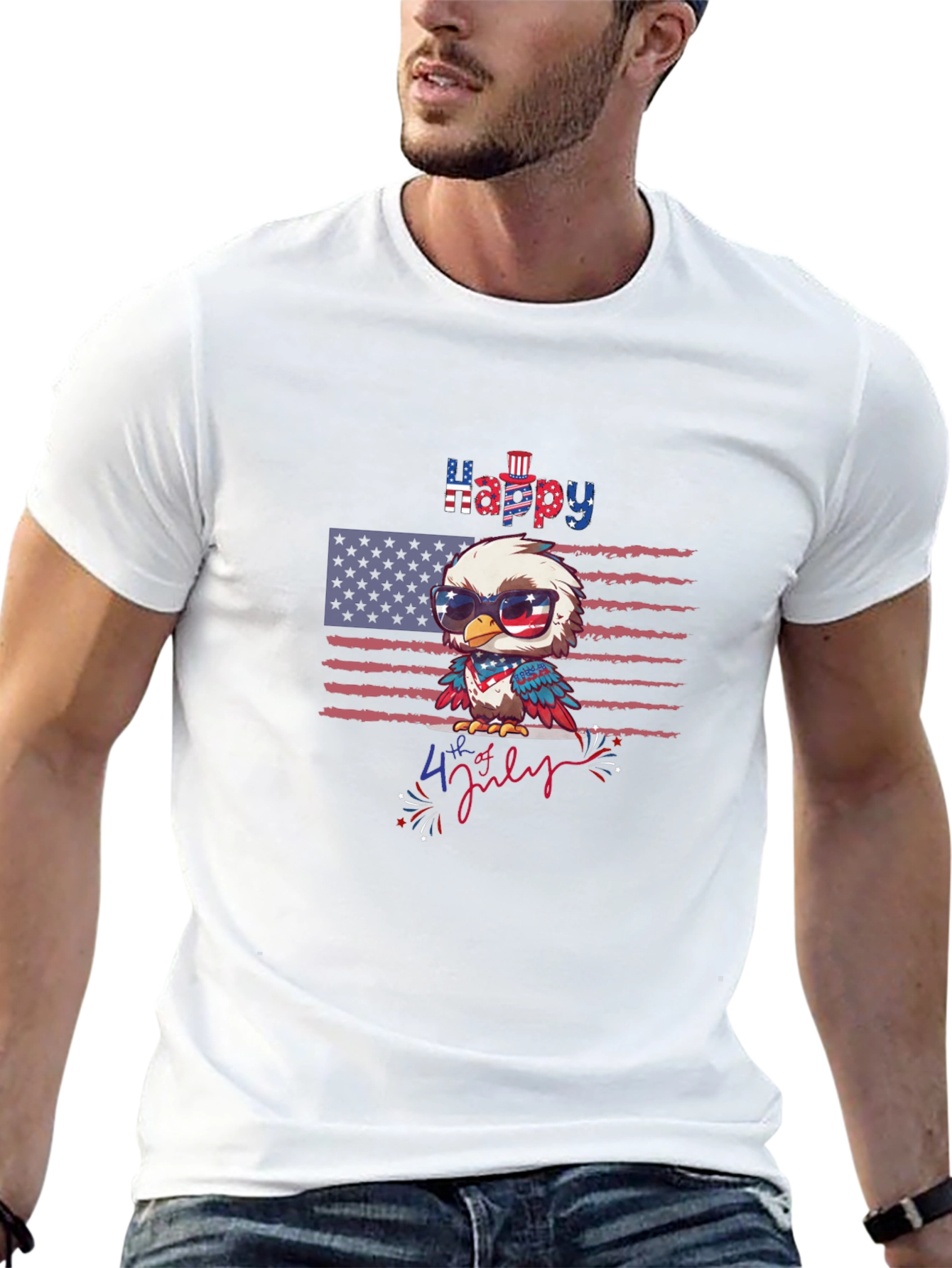 Patriotic Eagle 4th of July Graphic Tee