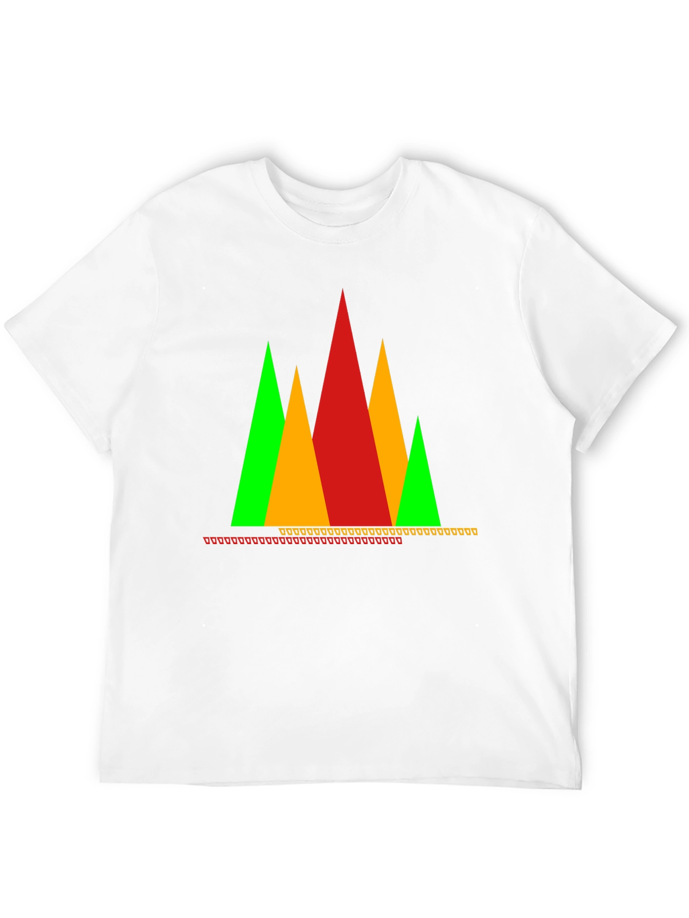 Geometric Peaks Graphic T-Shirt - Modern Art Tee