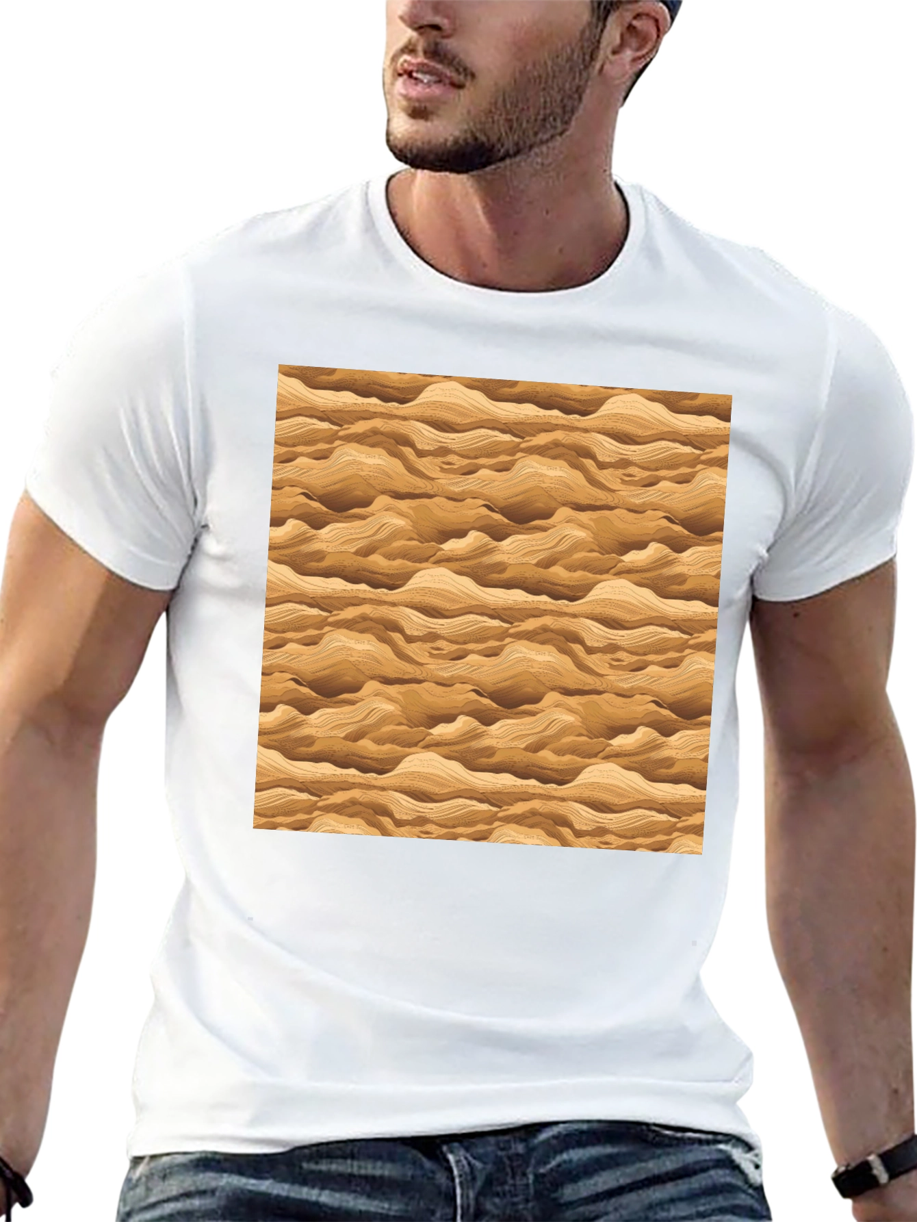 Wavy Sand Pattern T-Shirt