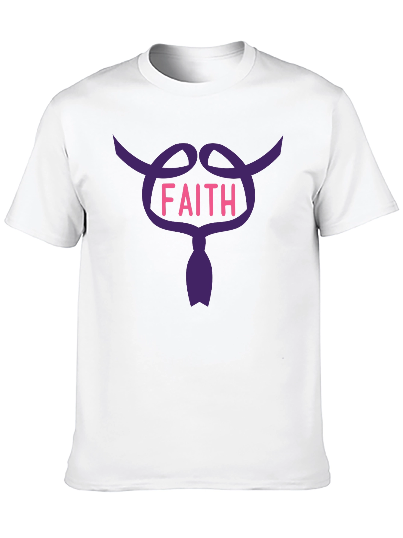 Faith Ribbon Graphic Tee - Stylish Crewneck Shirt