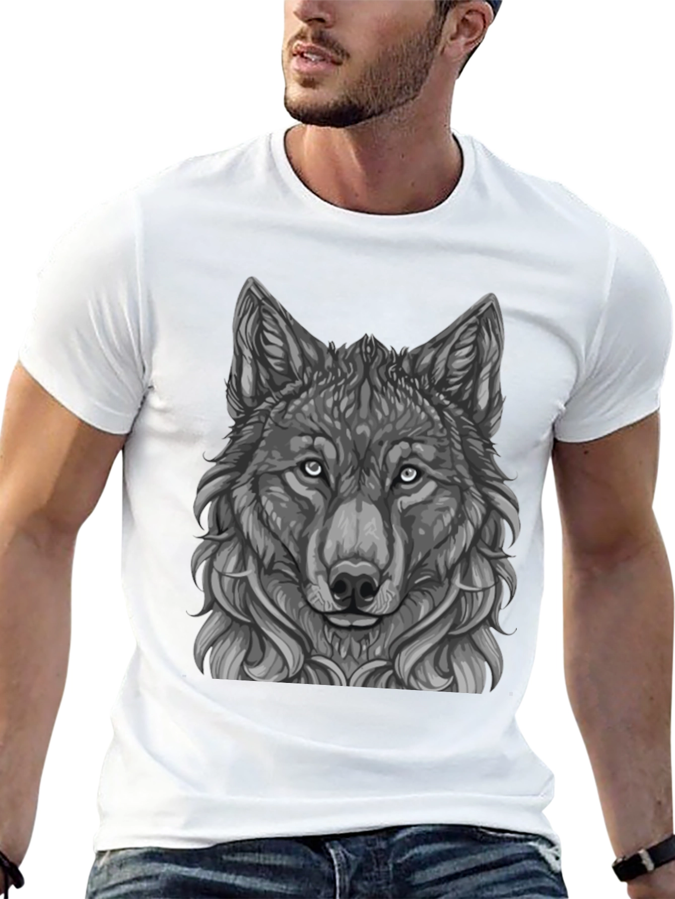 Wolf Graphic Black T-Shirt