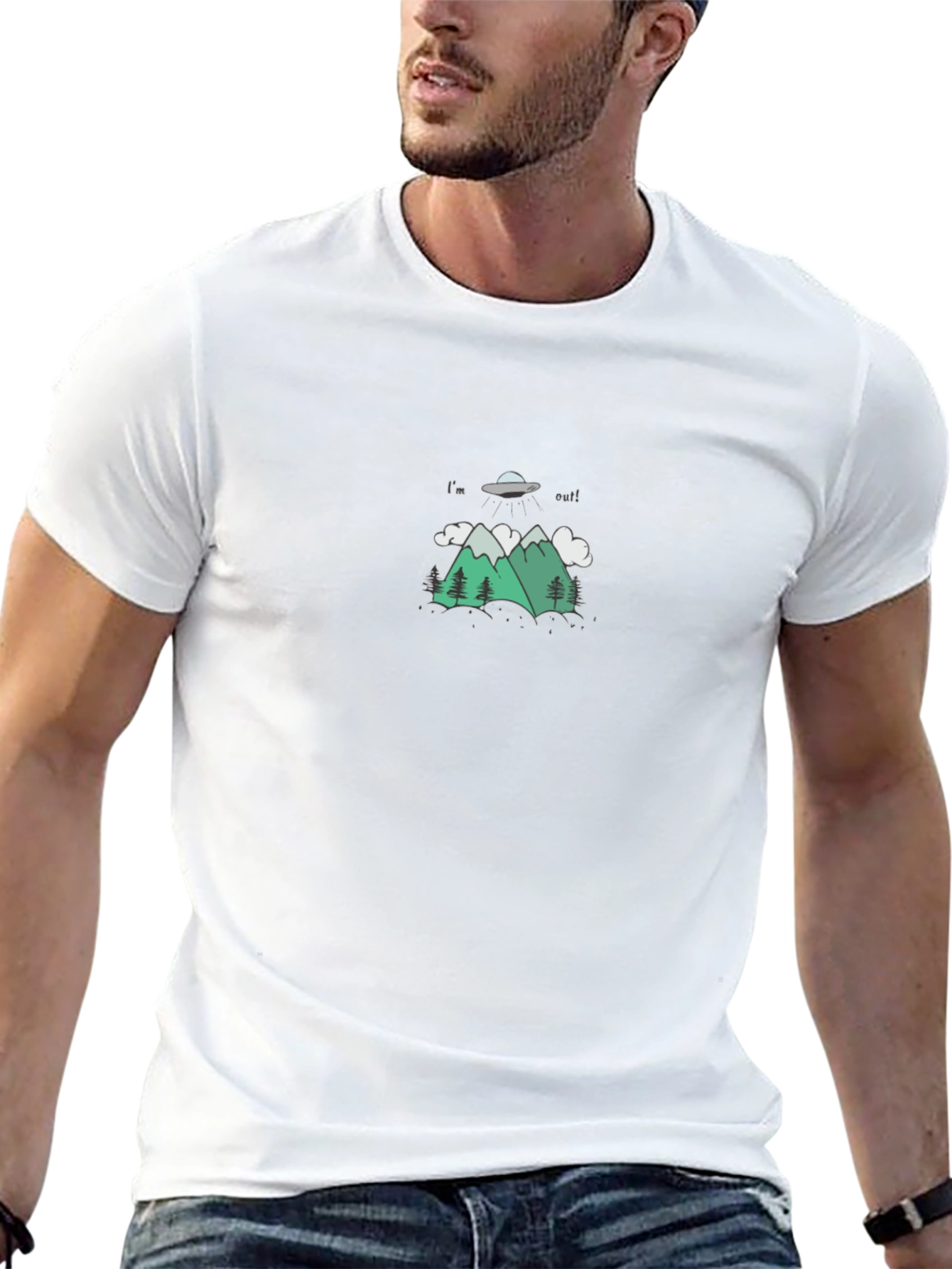 Im Out UFO Graphic Tee - Black T-Shirt