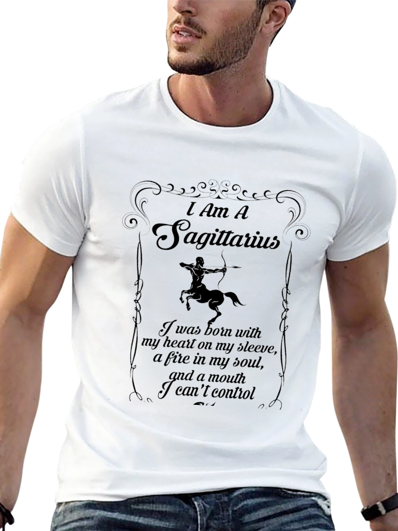 I Am A Sagittarius Zodiac T-Shirt - Black