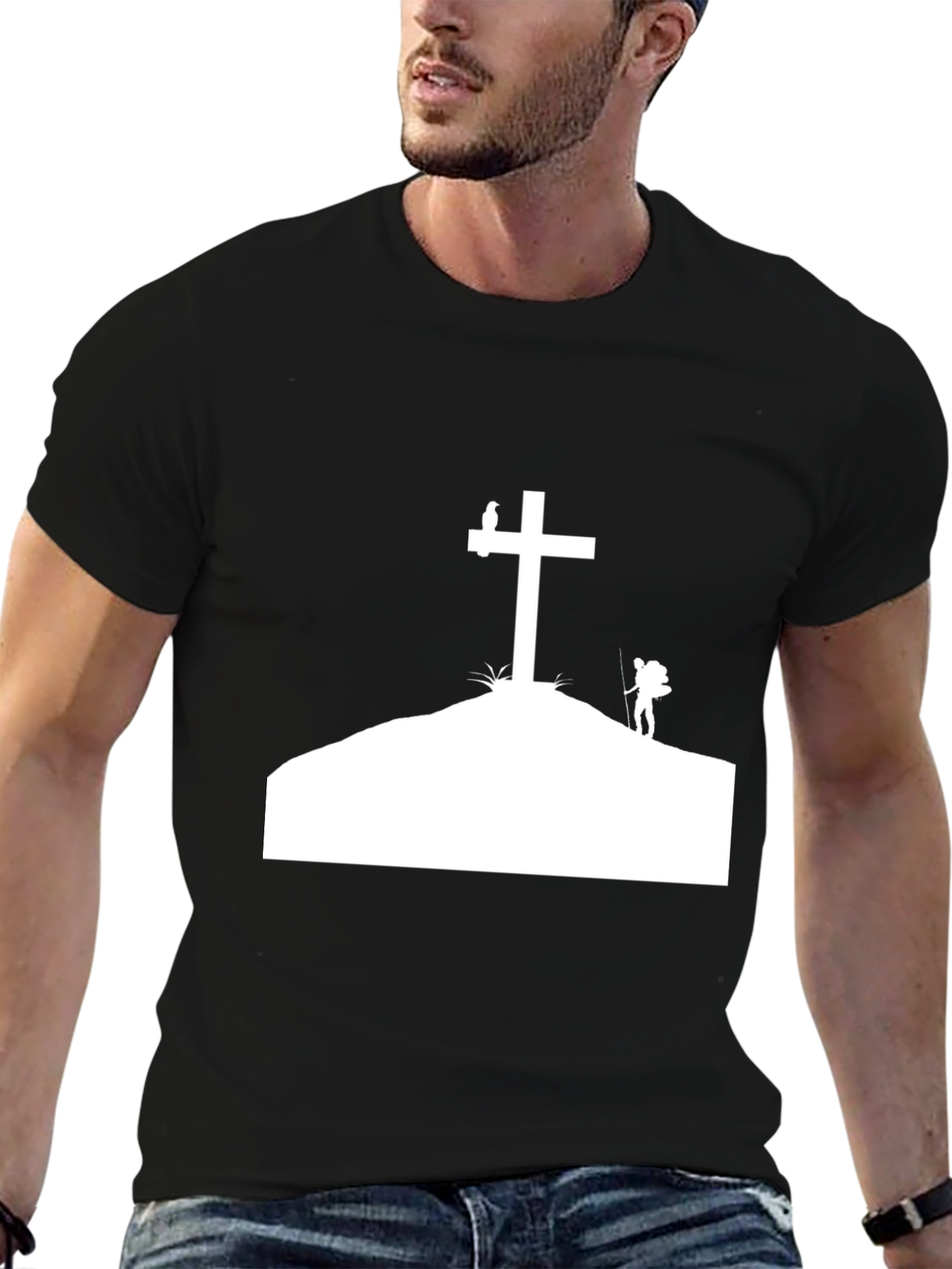 Cross & Climber Graphic Tee - Black