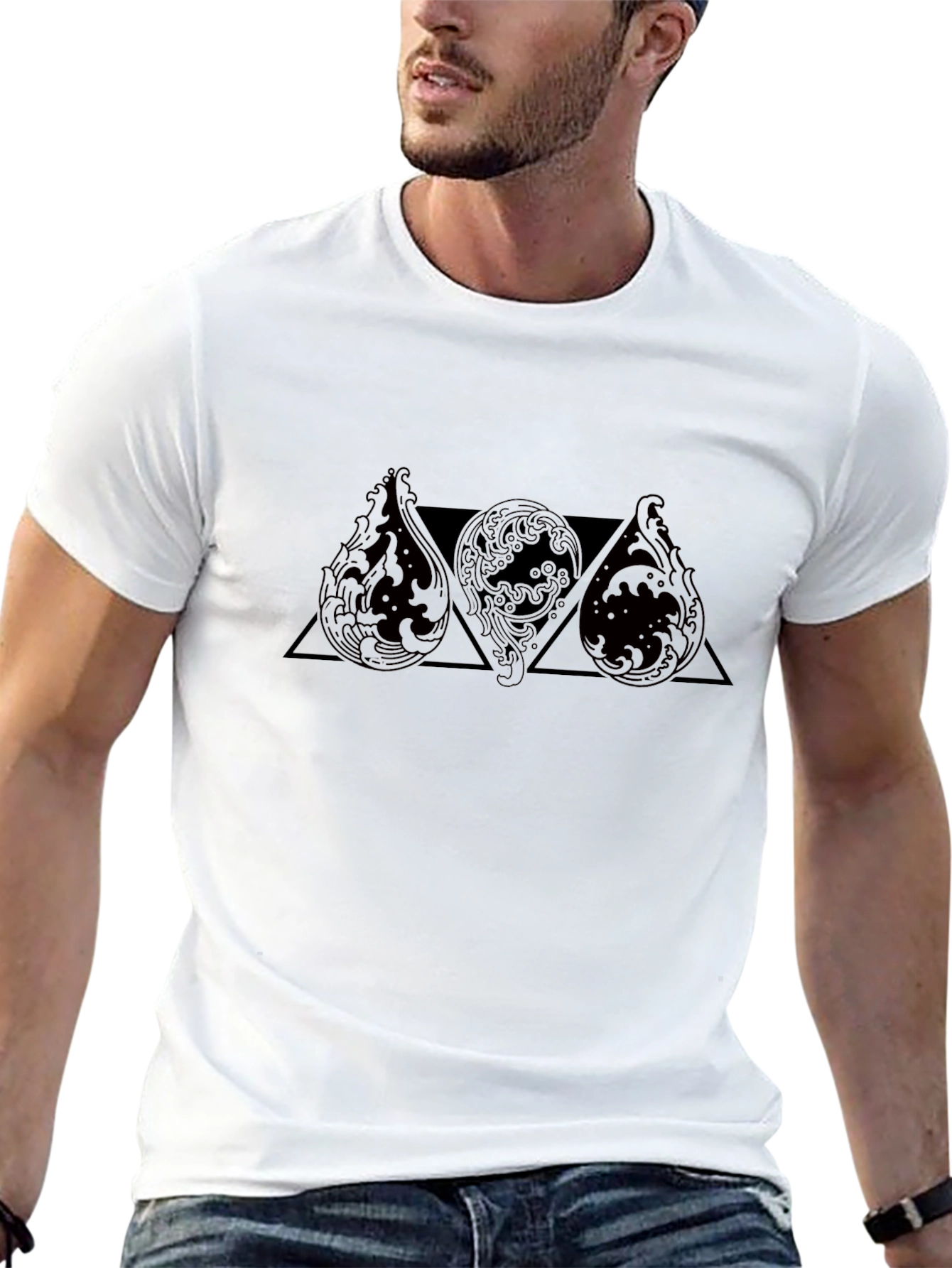 Graphic Tee: Water Element Triangle Design