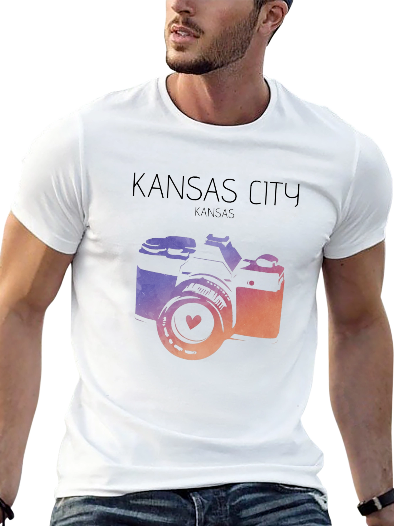 Kansas City Camera Graphic Tee - Black