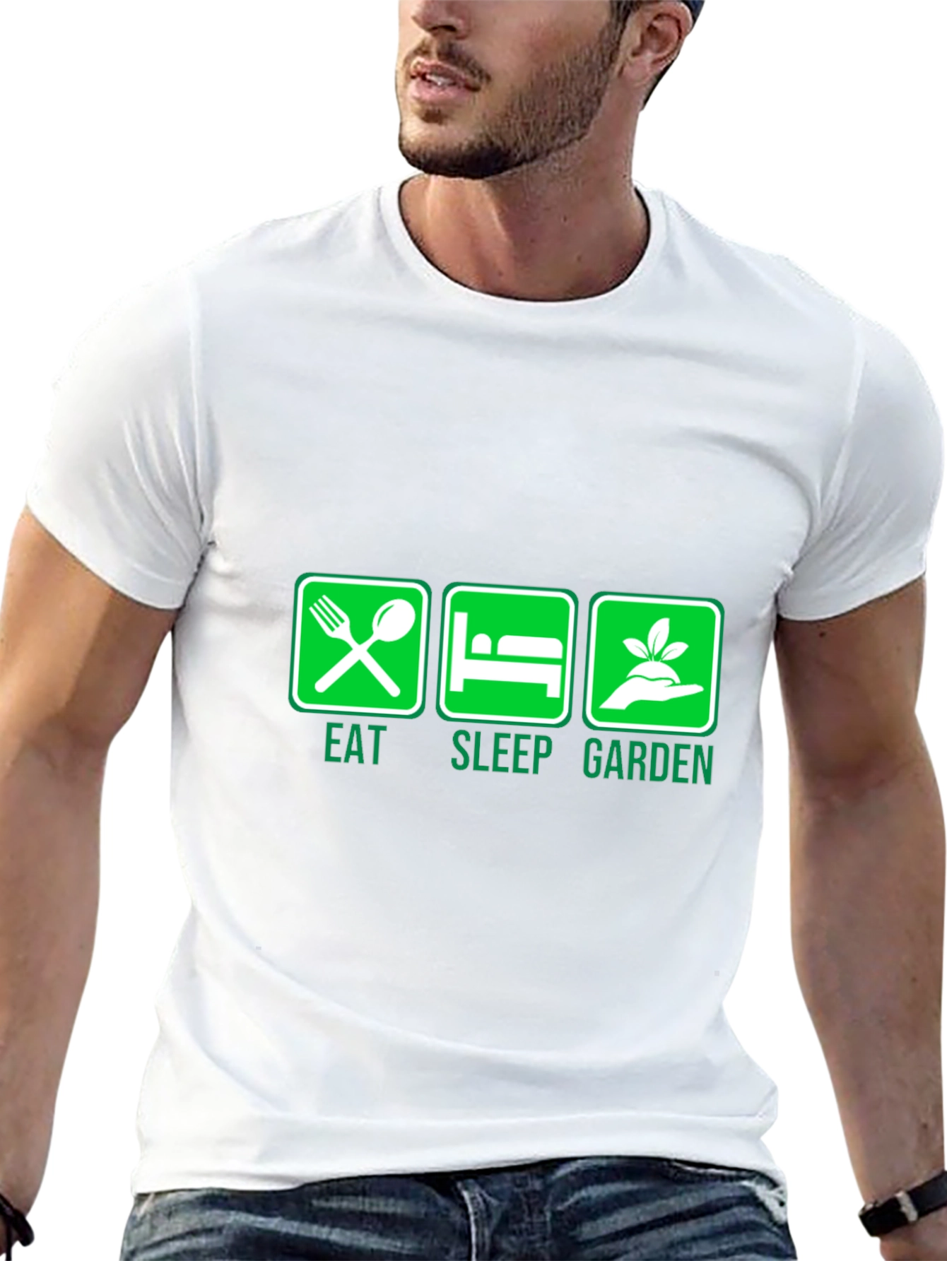 Eat Sleep Garden Graphic T-Shirt