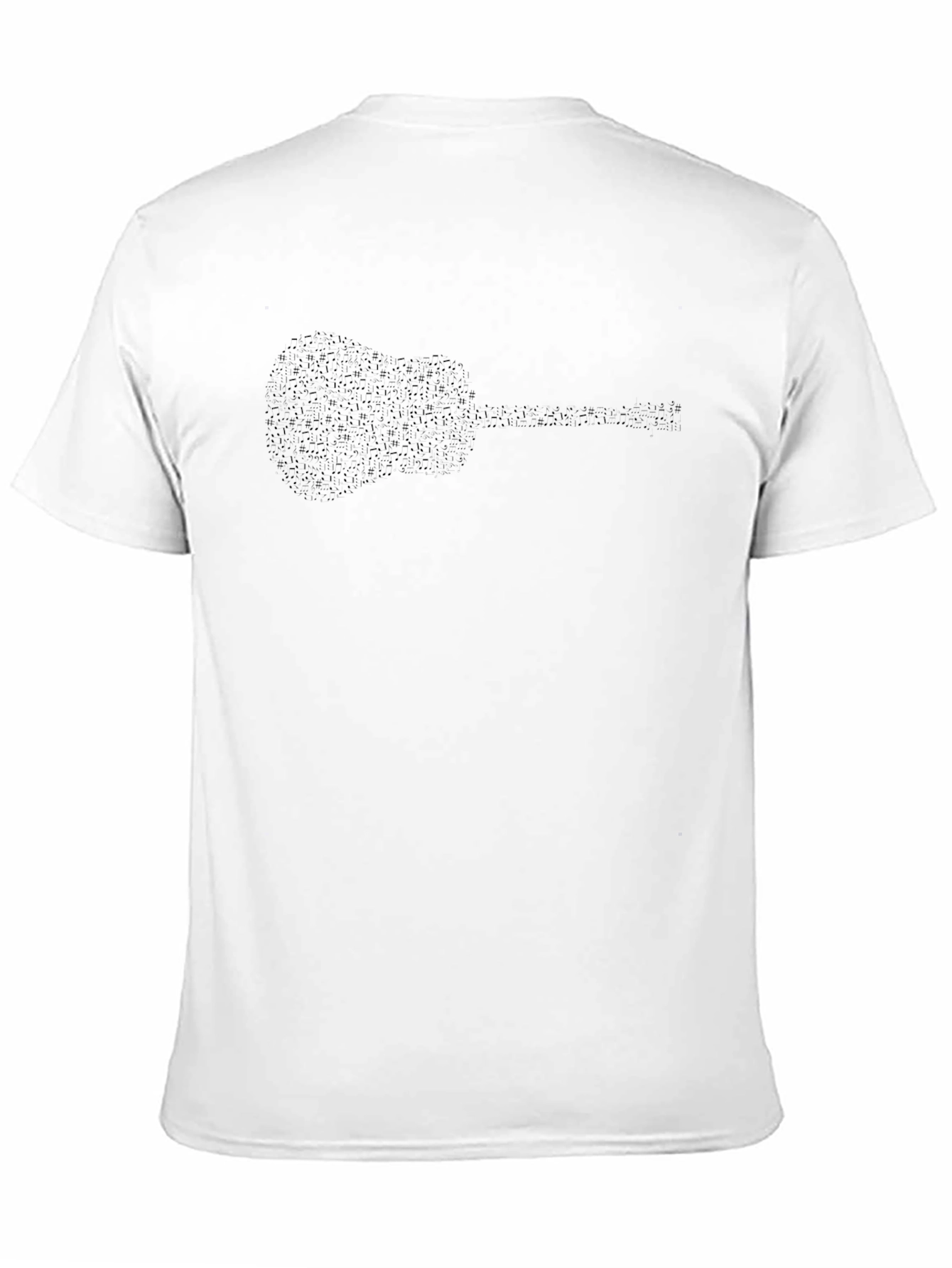Guitar Silhouette Mens Black T-Shirt