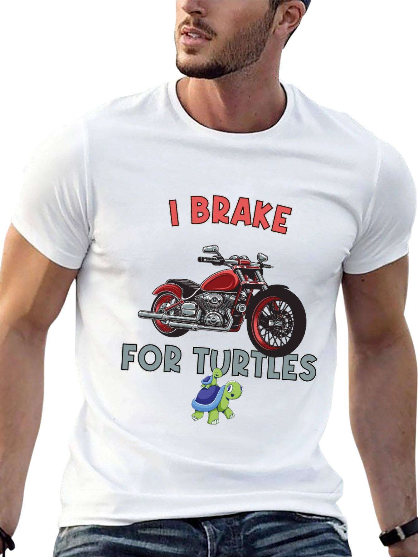 I Brake for Turtles Motorcycle T-Shirt