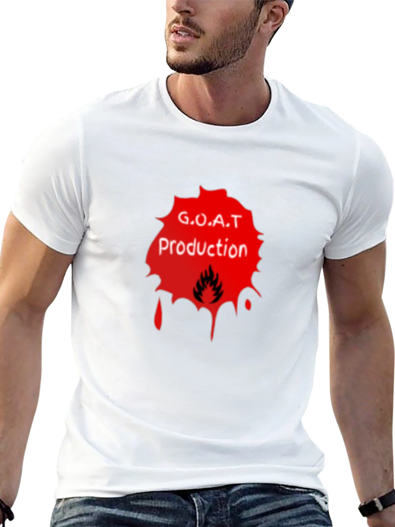 G.O.A.T Production Black Graphic Tee
