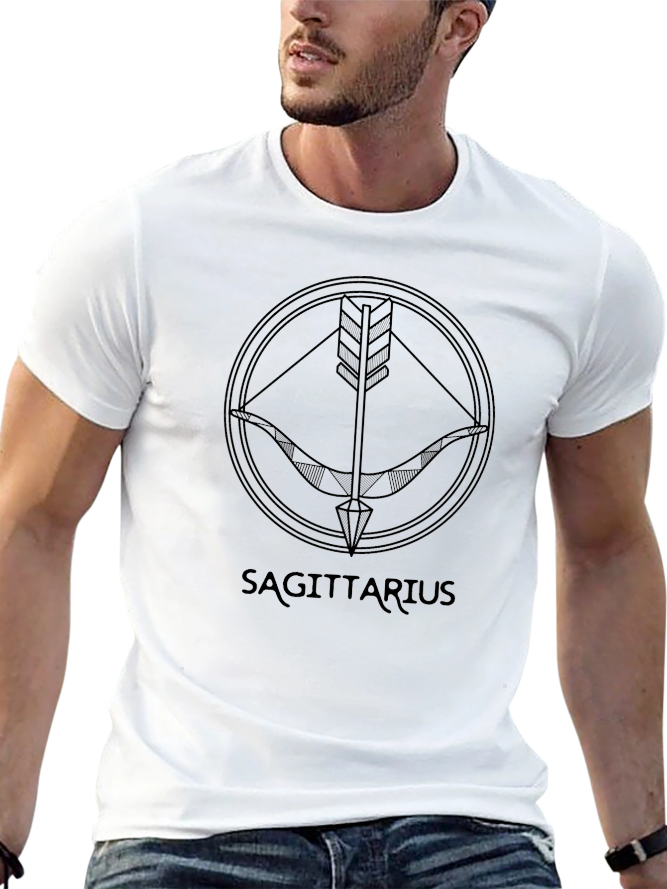 Sagittarius Zodiac Black T-Shirt