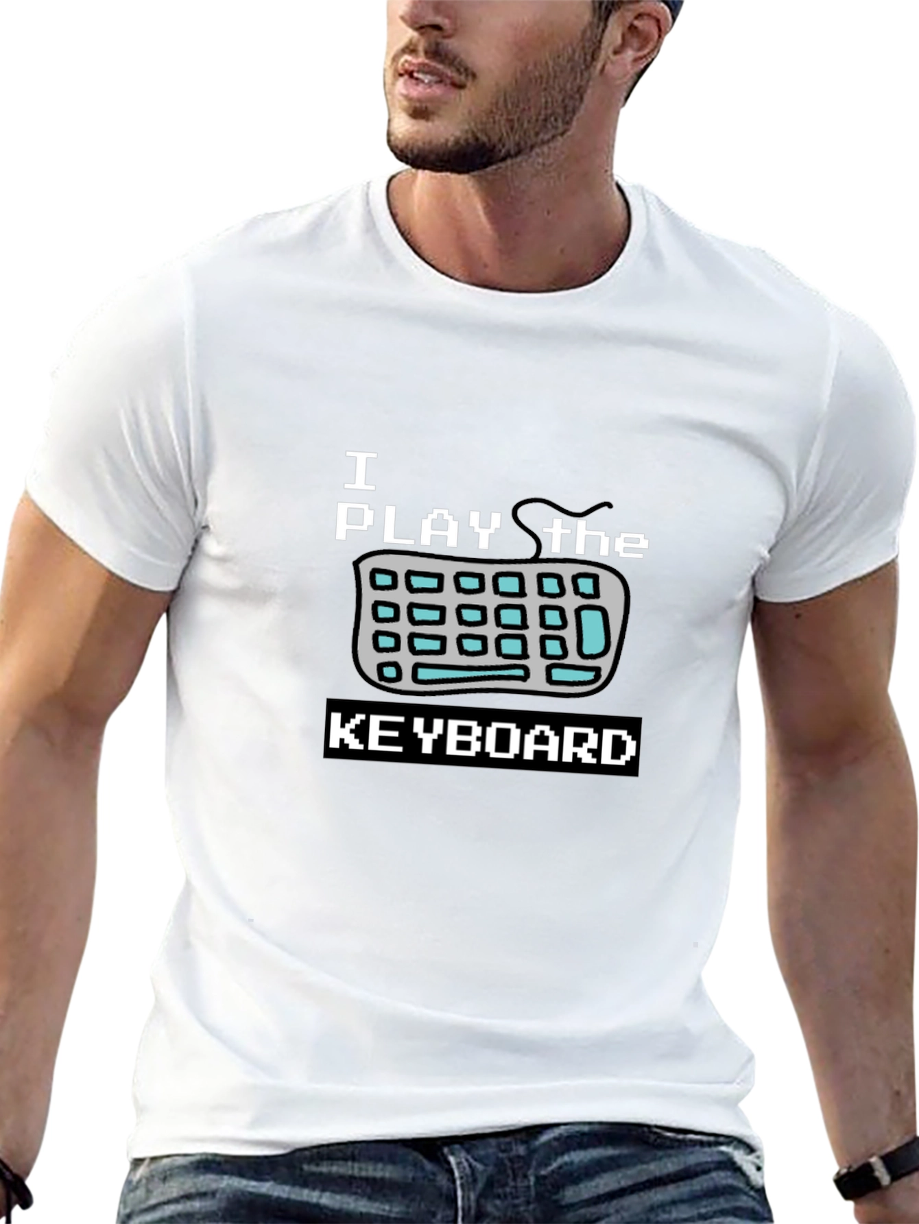 Gamer Style T-Shirt - I Play the Keyboard