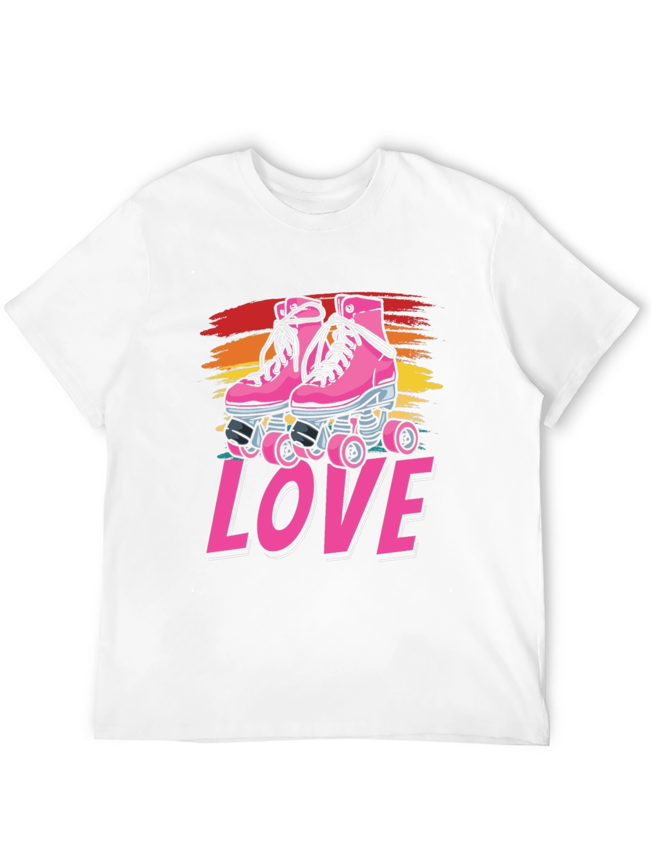 Retro Roller Skate LOVE Graphic Tee