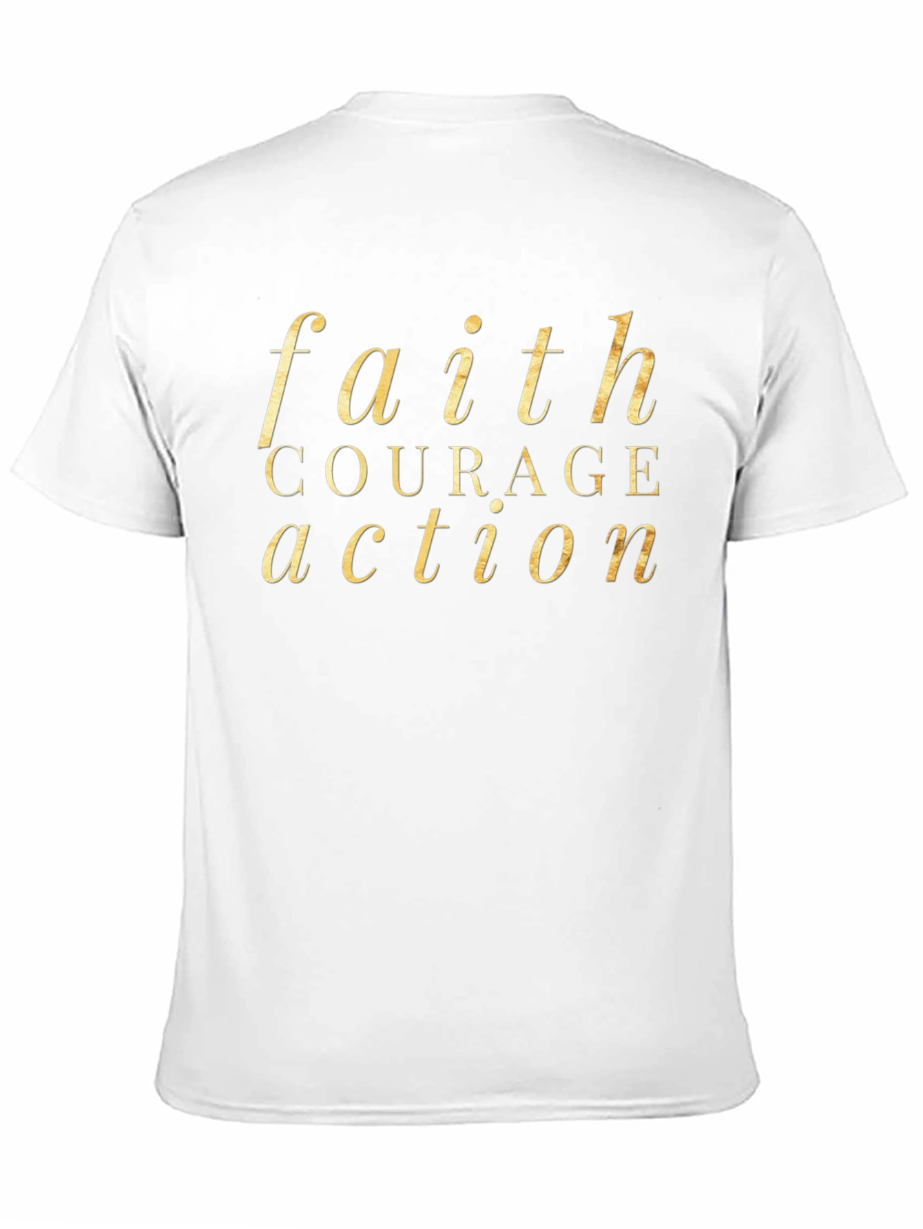 Faith Courage Action Graphic Tee