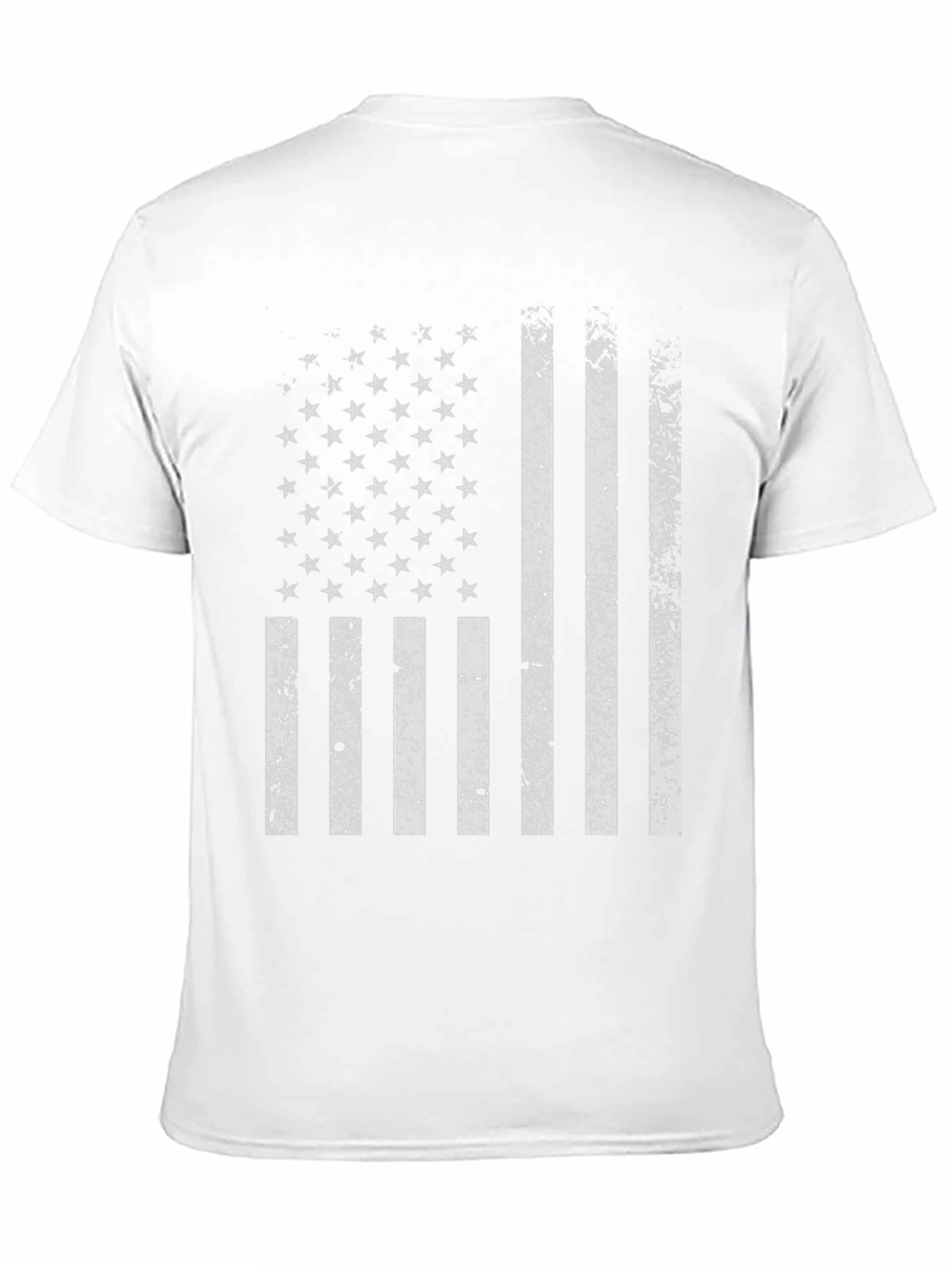 Distressed American Flag Graphic Tee - Black