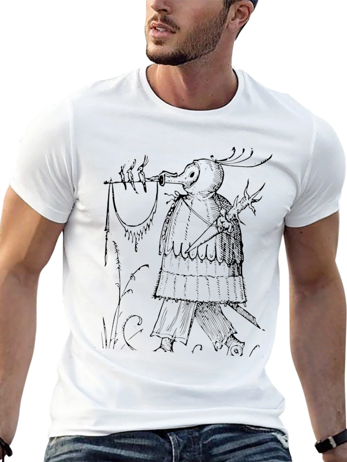 Plague Doctor Tee - Unique Graphic Print T-Shirt