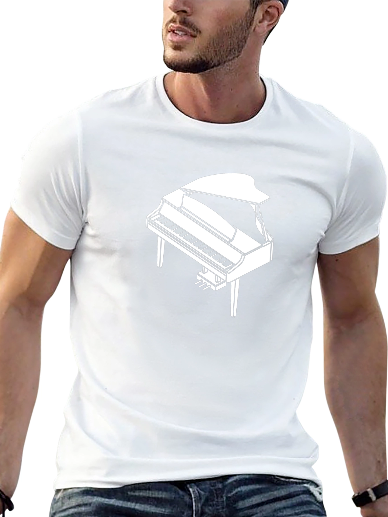 Piano Graphic Black T-Shirt