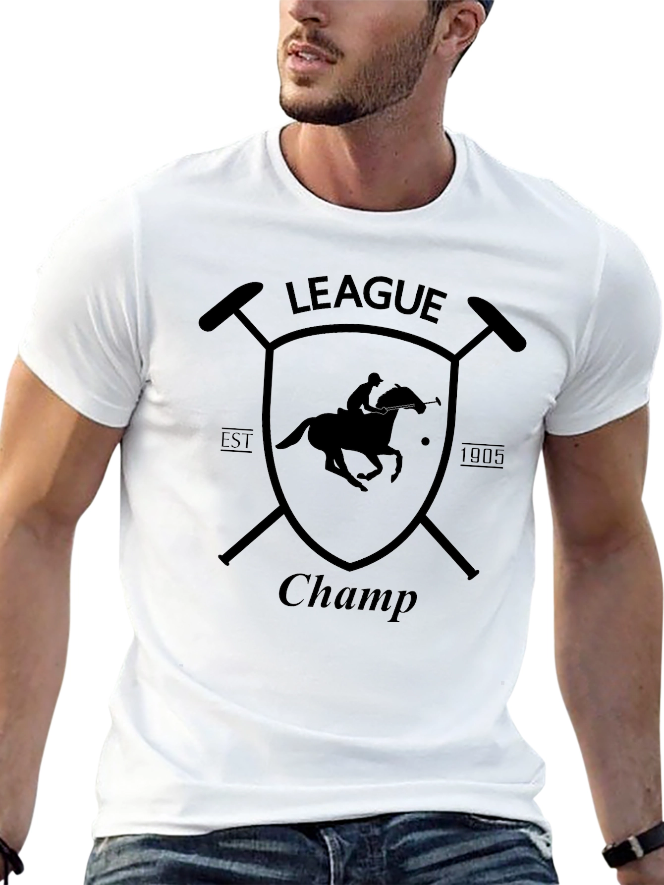 League Champ Polo T-Shirt - Classic Design