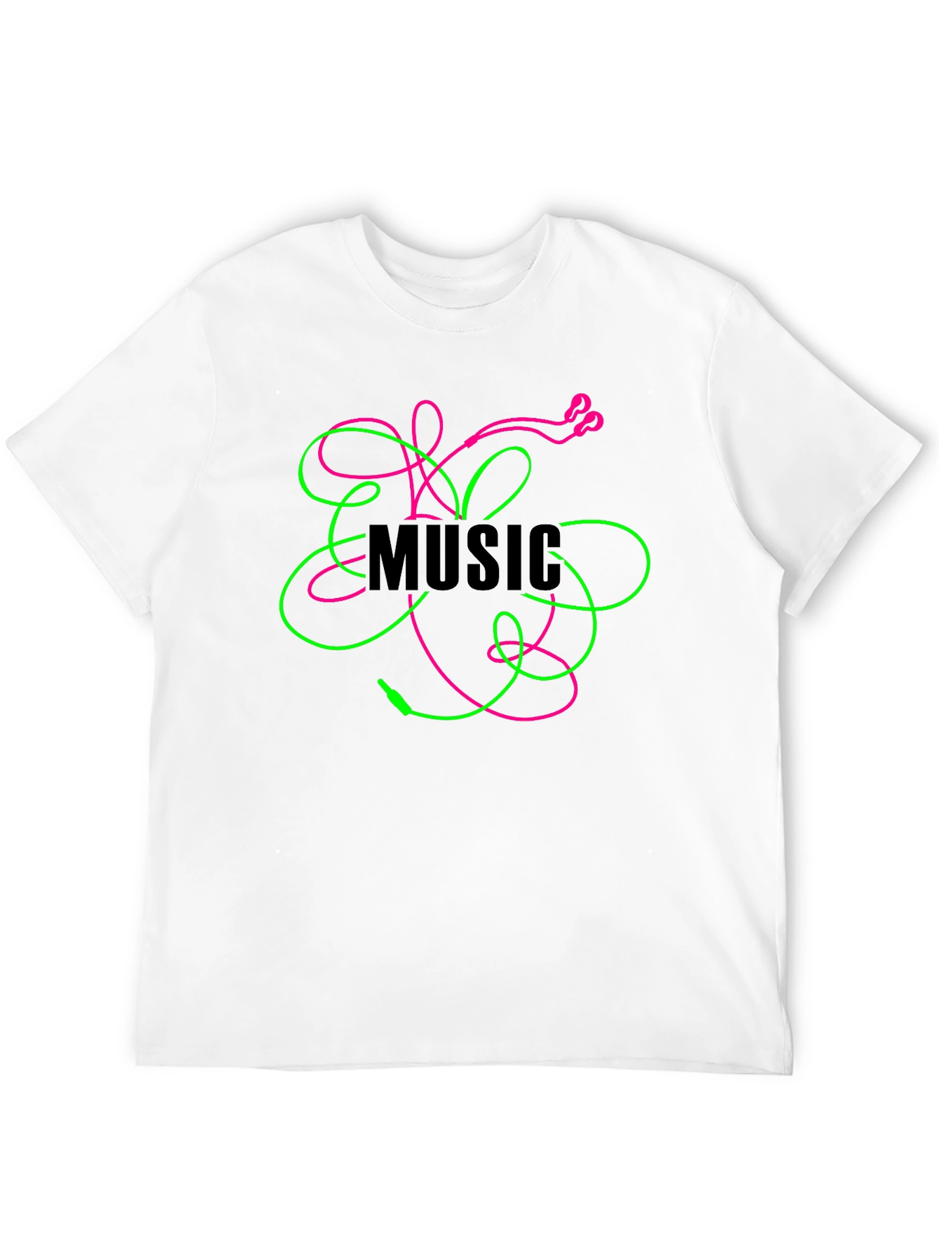 Music Headphone T-Shirt - Neon Graphic Tee