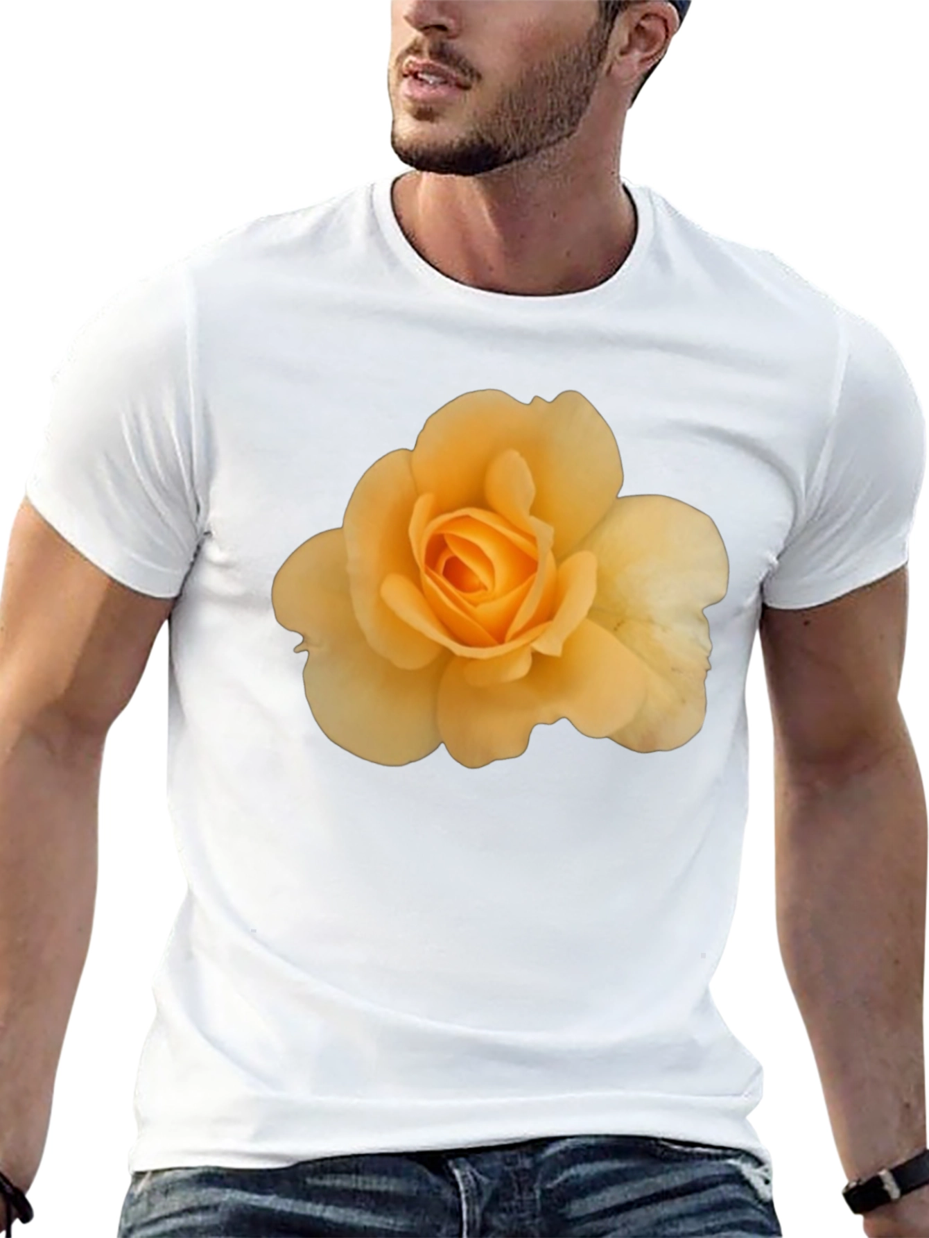 Rose Graphic T-Shirt - Elegant Floral Design