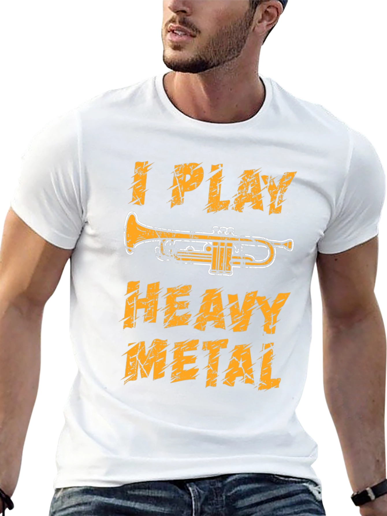 I Play Heavy Metal Trumpet Graphic Tee