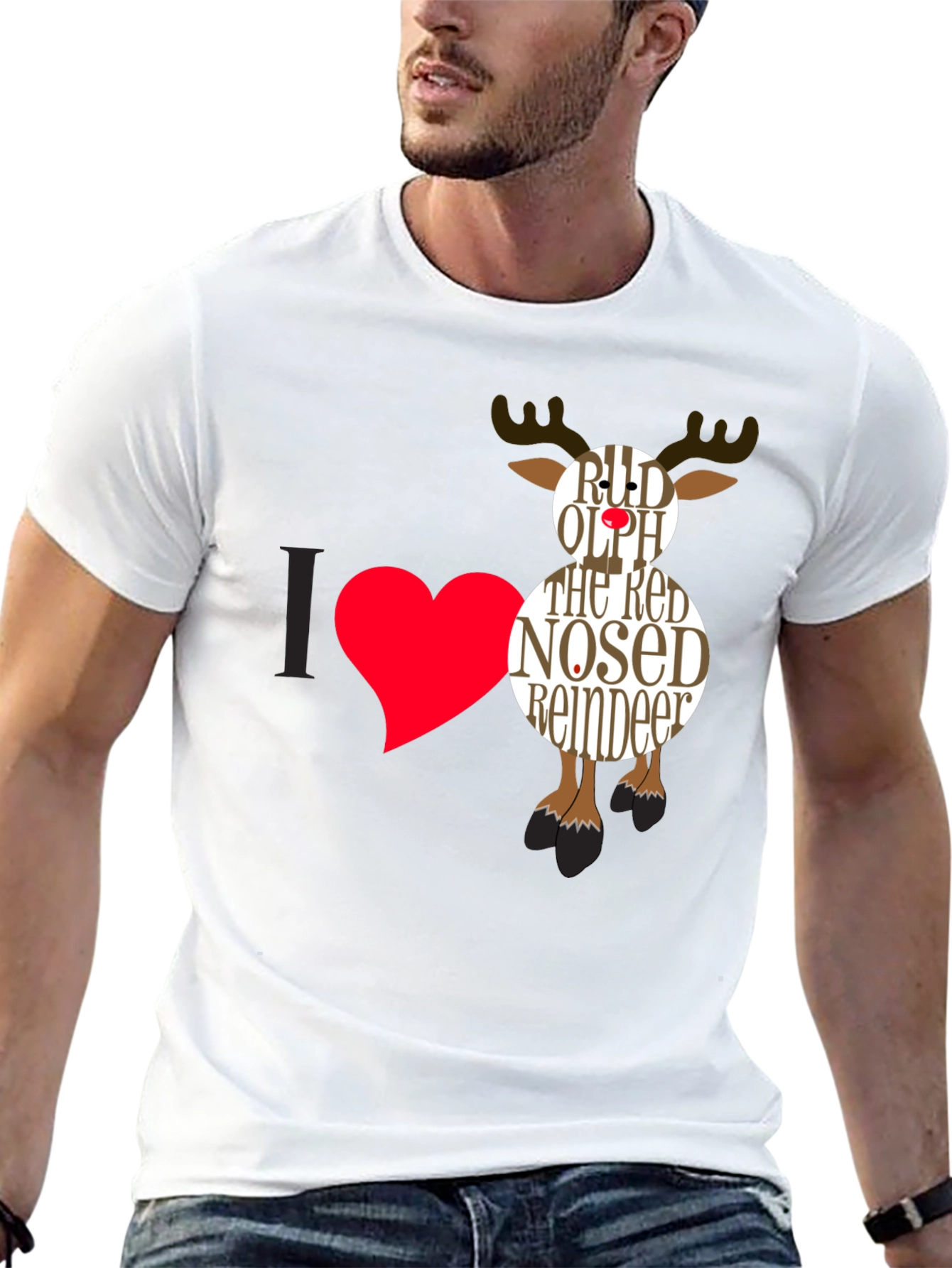Rudolph Reindeer Graphic Tee - Holiday Cheer