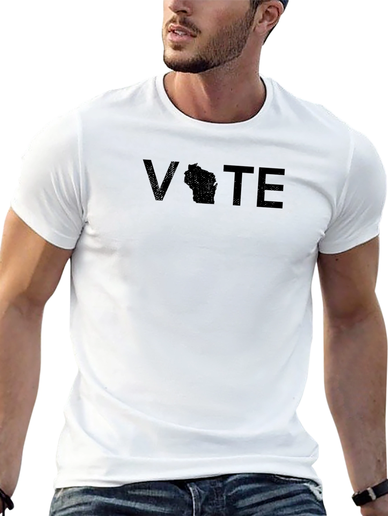 Vote Wisconsin State Graphic T-Shirt