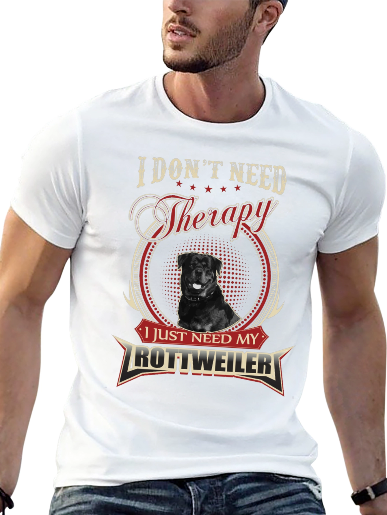 Rottweiler Therapy T-Shirt - Dog Lover Tee