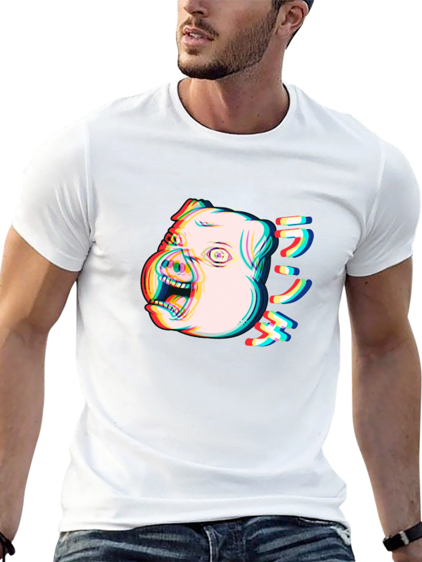 Glitch Pig Graphic Tee - Unisex Black T-Shirt